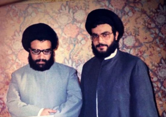 Sayyed Abbas Al-Moussawi and Sayyed Hasan Nasrallah